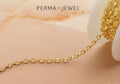 Marquise cable chain 2.4mm yellow gold filled