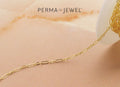 Flat long & short chain 1.7mm yellow gold 
