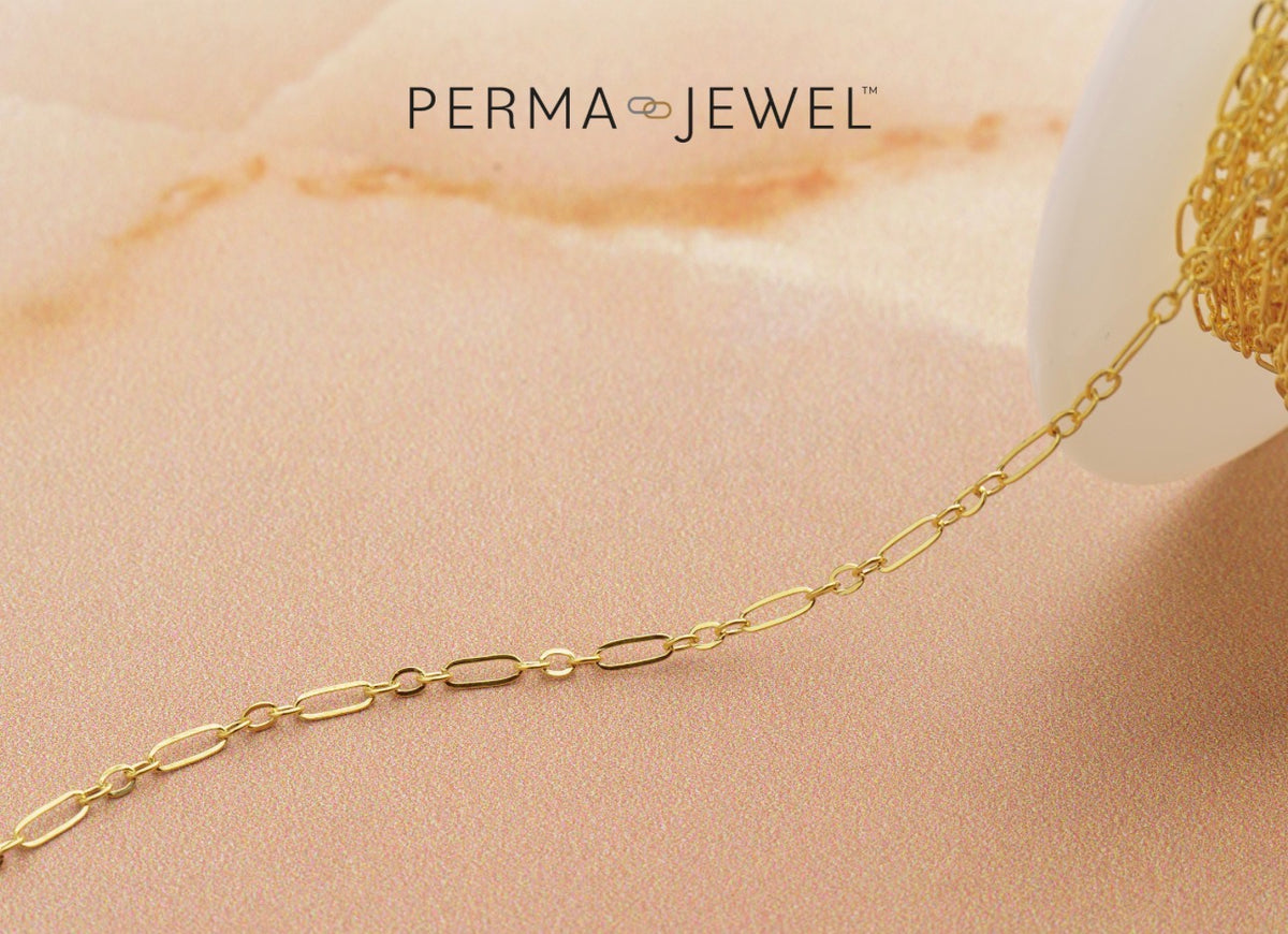 Flat long & short chain 1.7mm yellow gold 