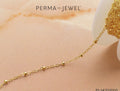 1.5mm flat oval cable chain with 2mm beads