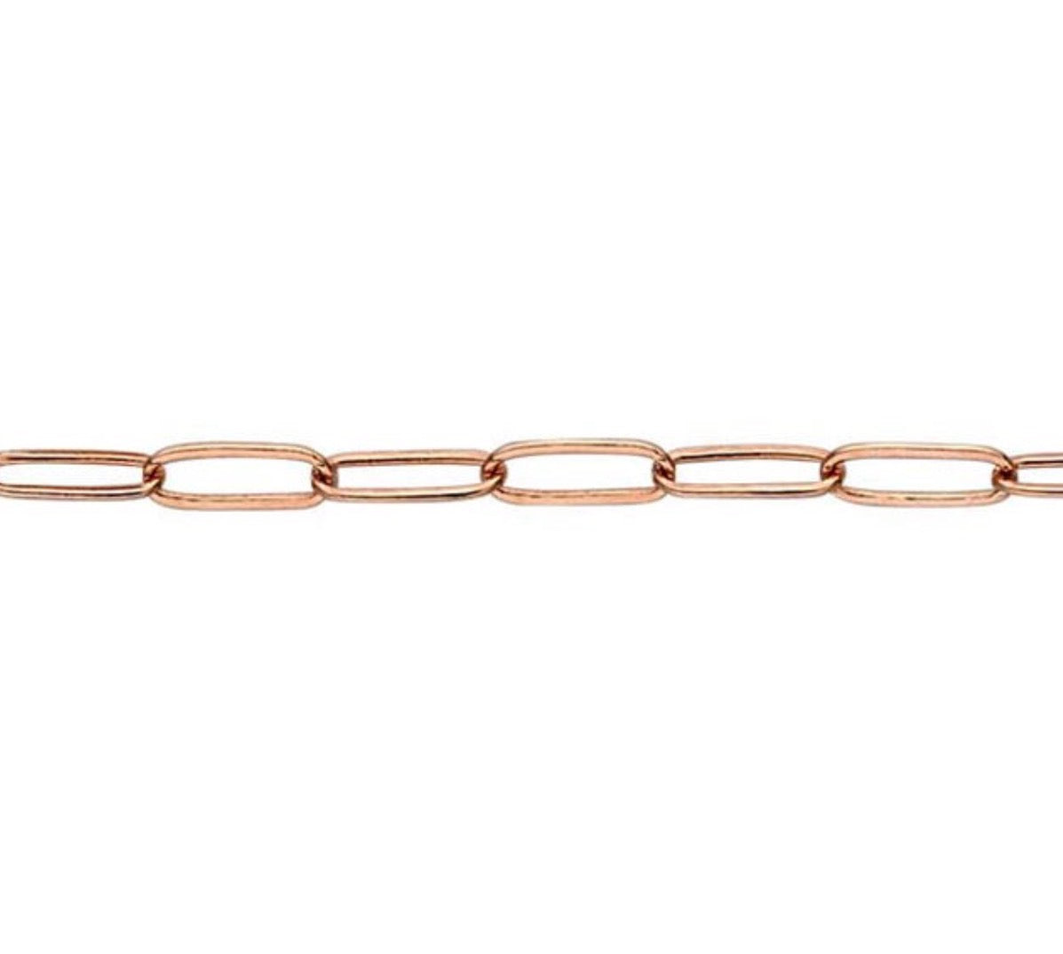 Rose gold 1.7mm flat oval cable chain