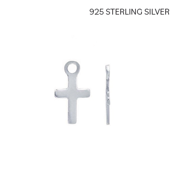 925 Sterling Silver Tiny Cross Charm