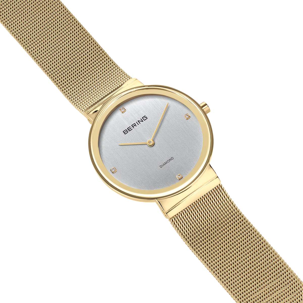 Diamond Mesh Watch Gold