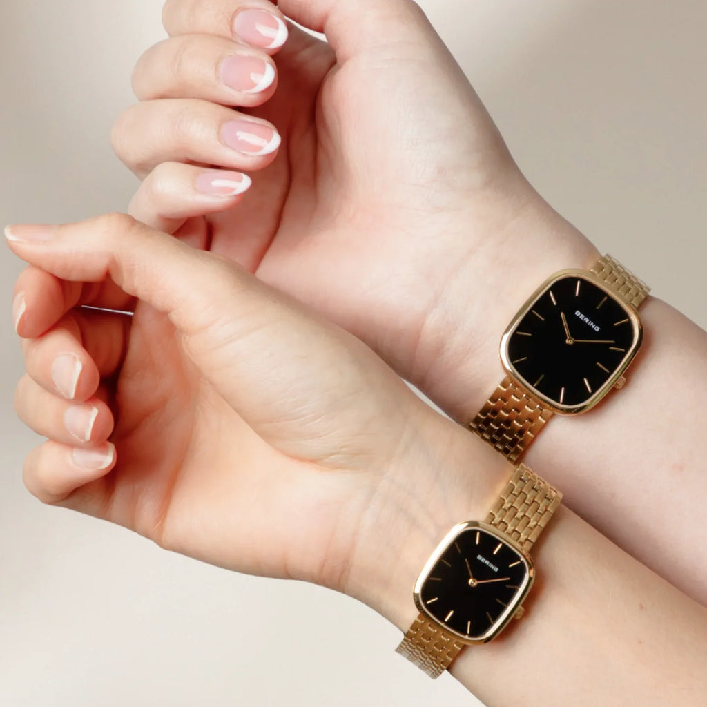Square Link Watch Black - 12532-732