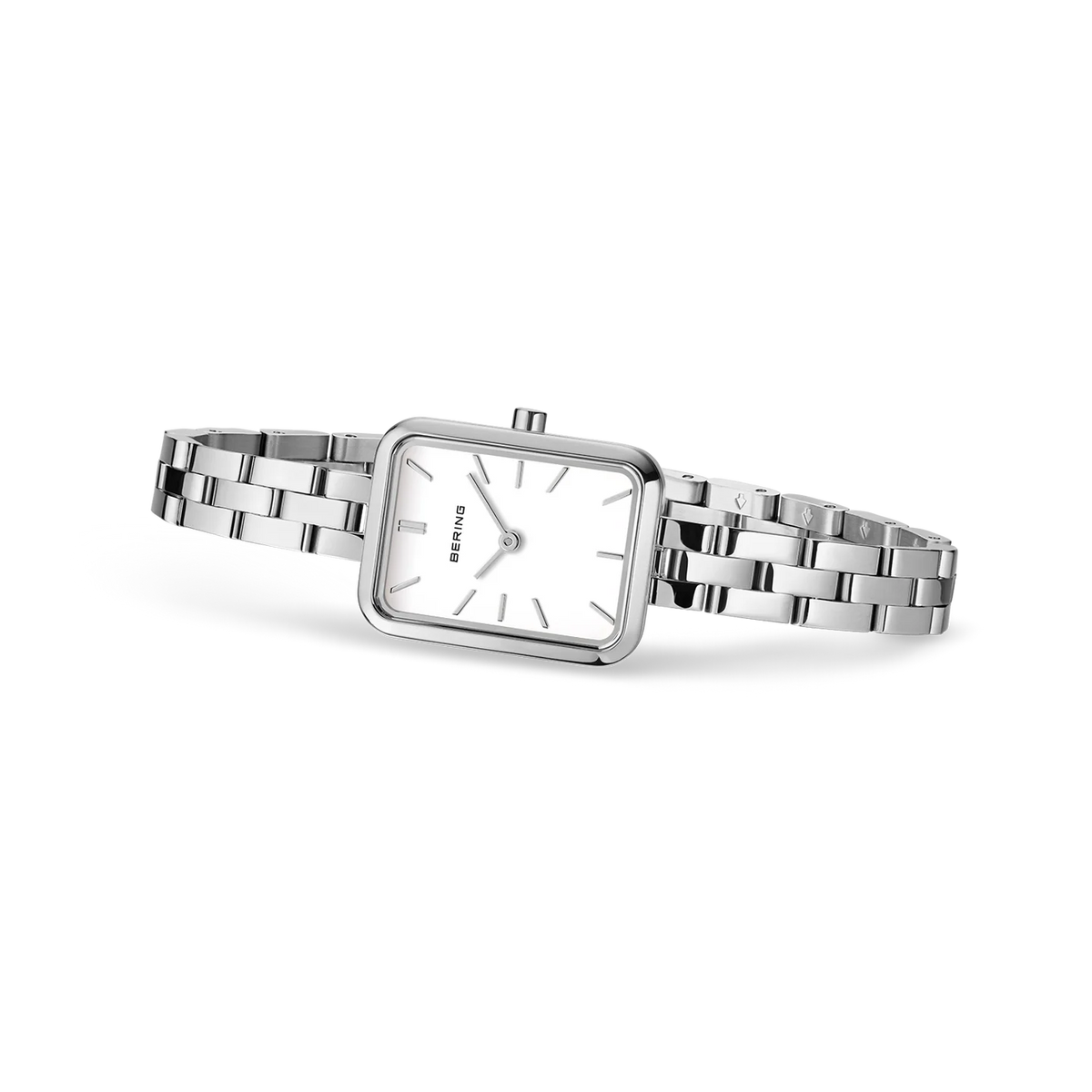 Rectangular Link Watch Silver