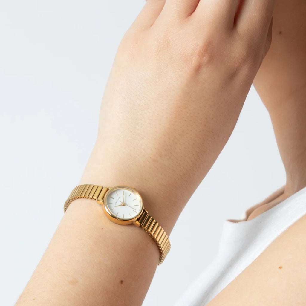 Numerical Link Watch Gold
