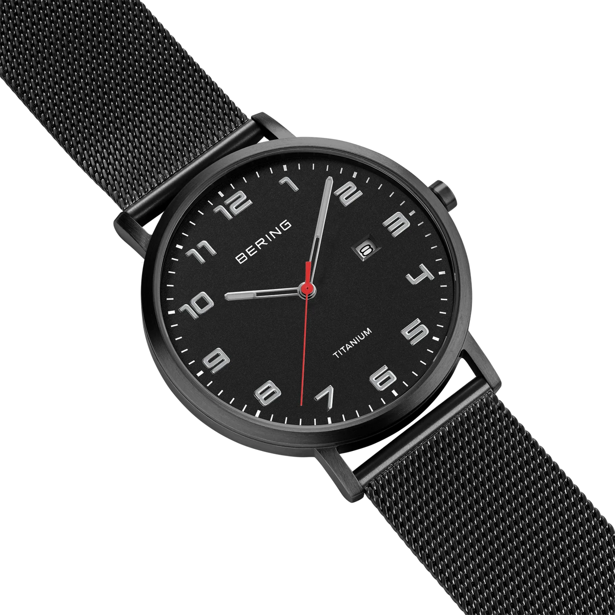 Maxi Titanium Date Numerical Watch Black