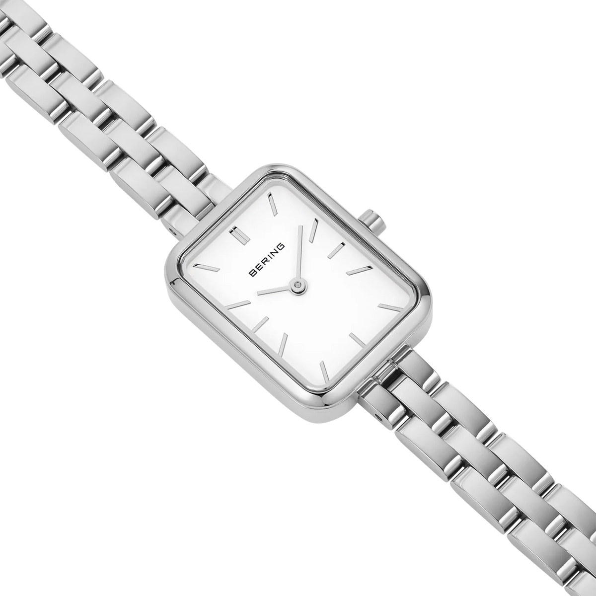 Rectangular Link Watch Silver