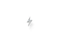 LIGHTENING BOLT SINGLE EARRING STUD SILVER