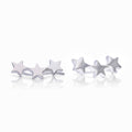 Diamonfire Plain Triple Star Crawler Earrings