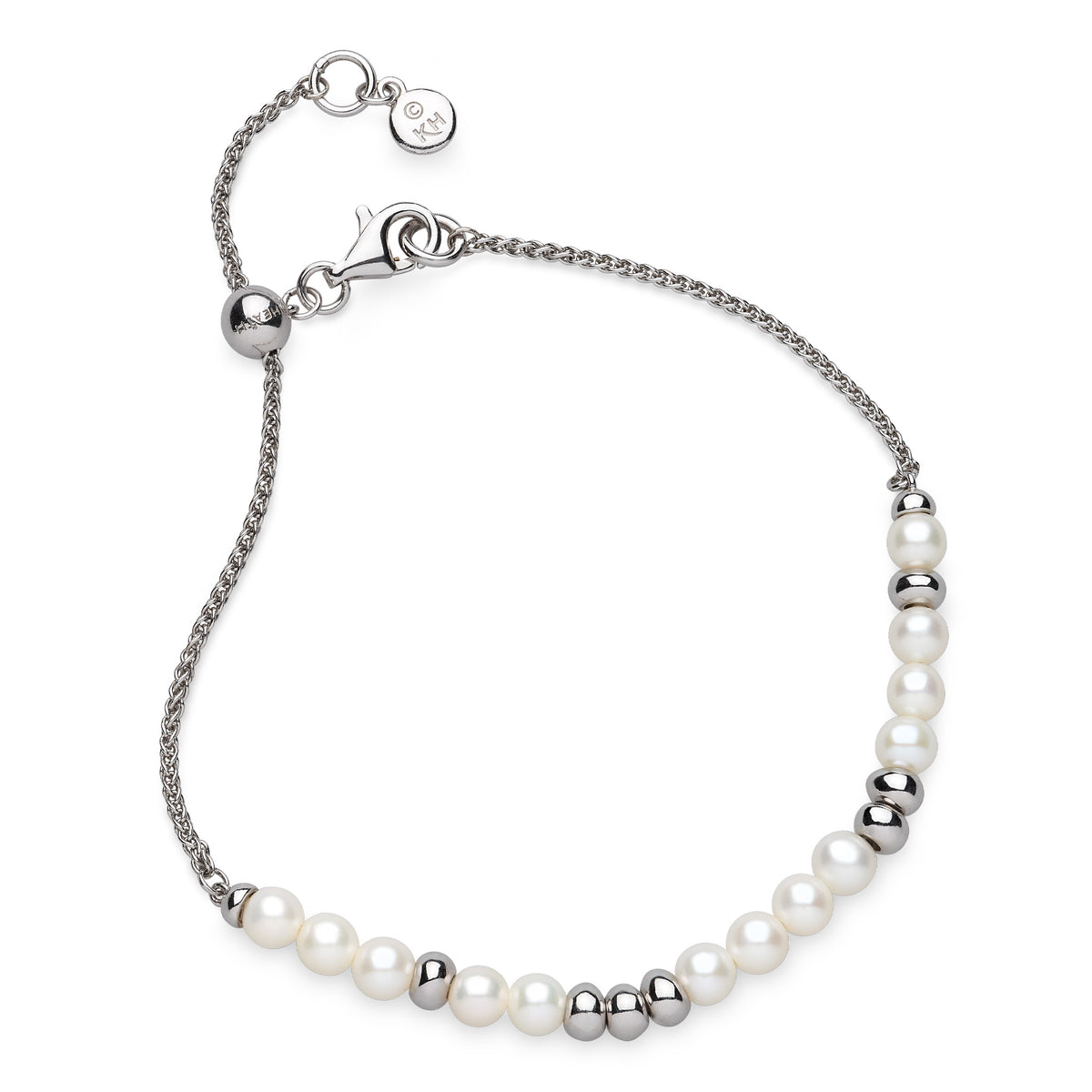 Kit Heath Coast Tumble Pearl FP RP Beaded 7″ Slider Bracelet (A)