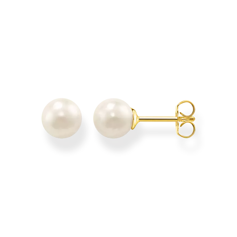 PEARL STUDS ON 18CT GOLD PLATE SILVER