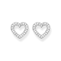 OPEN HEART SILVER STUDS WITH CZ