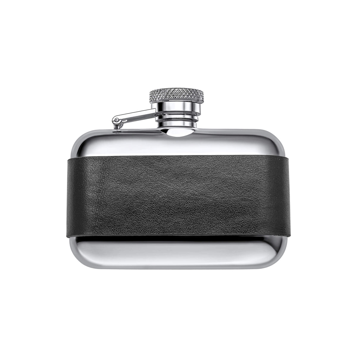 Fred Bennett Black Leather 3oz Hip Flask