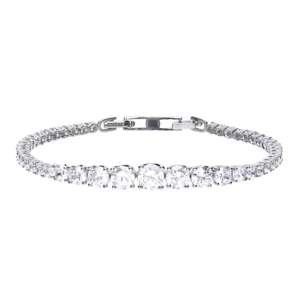 Diamonfire Graduated Zirconia Tennis Bracelet