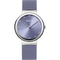 Sparkling Mesh Watch Lavender Silver