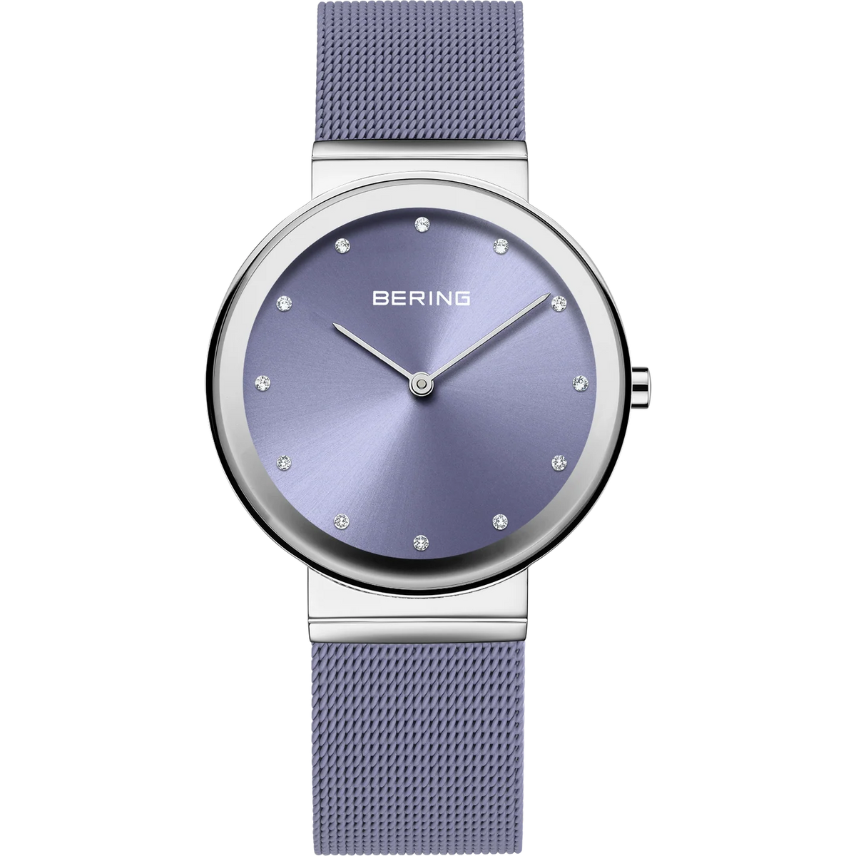 Sparkling Mesh Watch Lavender Silver