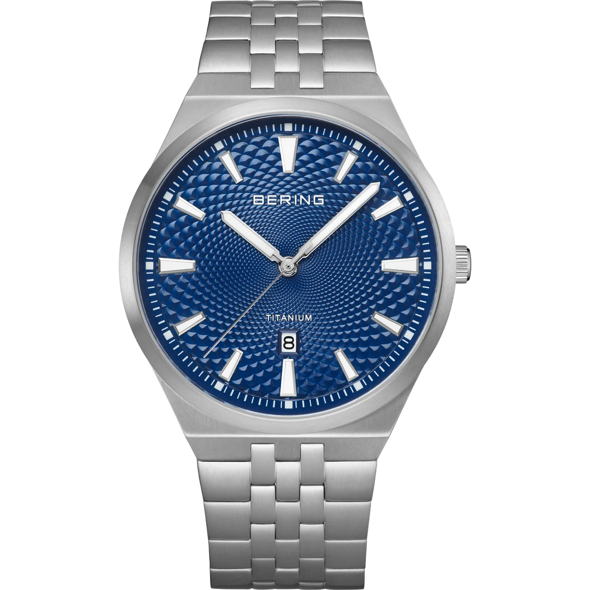 Titanium Watch with Date Blue