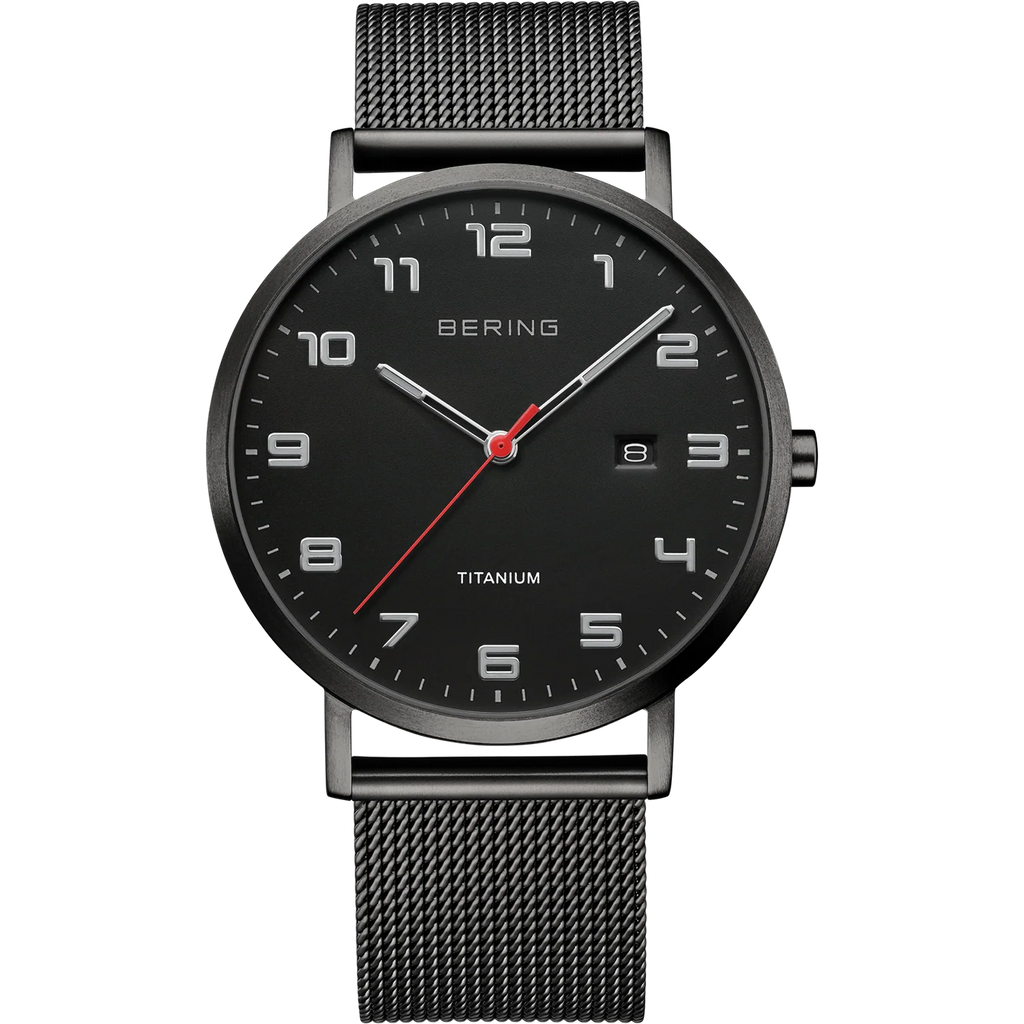 Maxi Titanium Date Numerical Watch Black