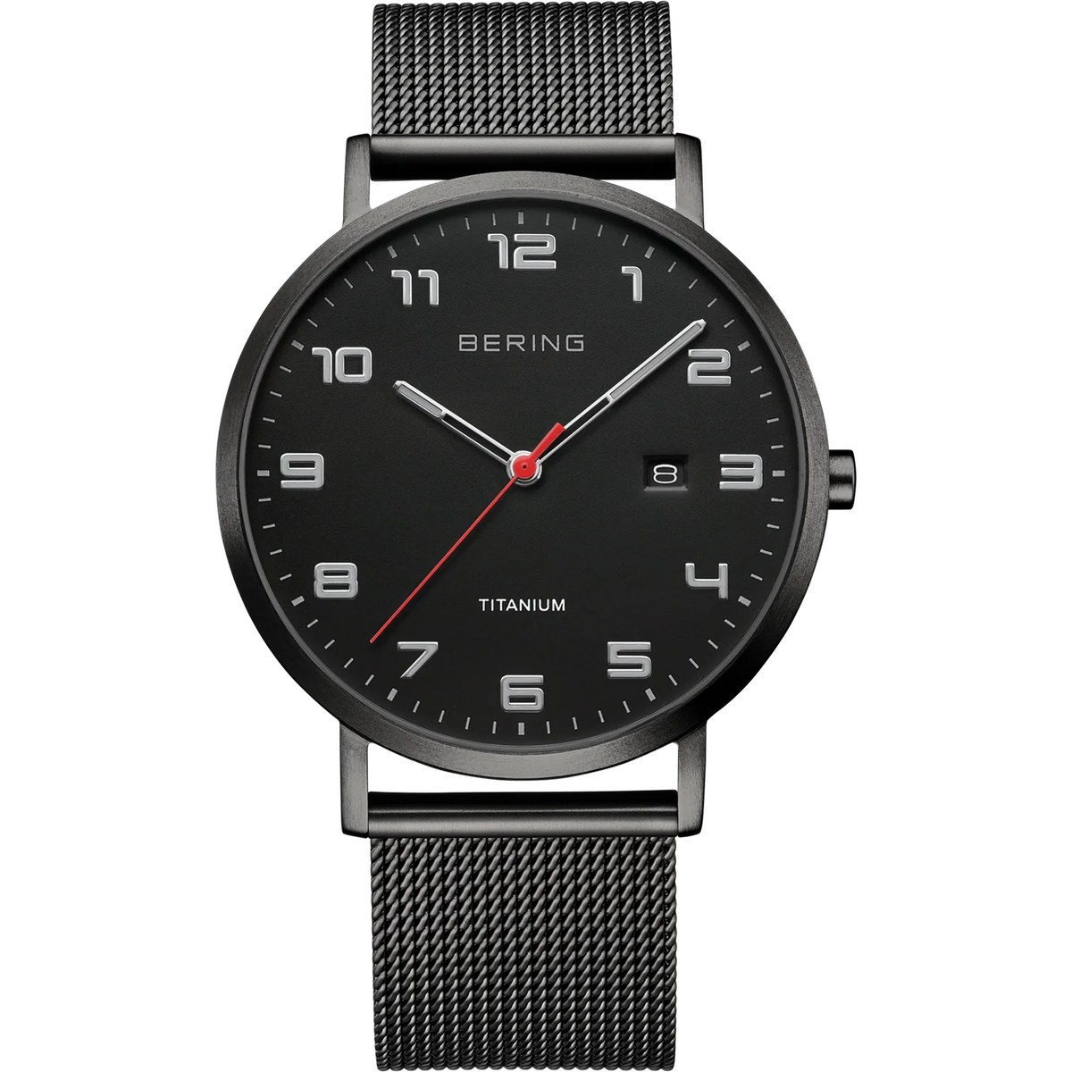 Maxi Titanium Date Numerical Watch Black
