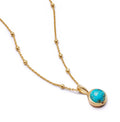 Turquoise Healing Stone Necklace 18ct Gold Plate