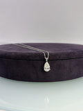 2ct Diamond Platinum Teardrop Necklace