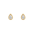 Beginnings Teardrop Stud Earrings with Cubic Zirconia