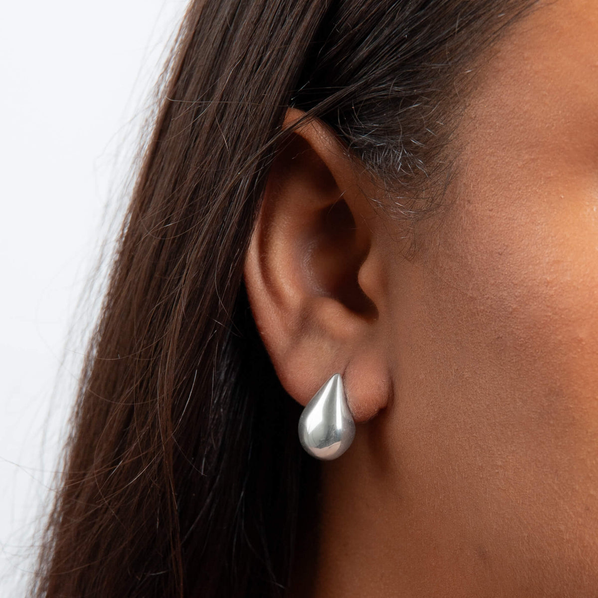 Beginnings Highly Polished Droplet Stud Earrings