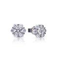 Diamonfire Flower Cluster Stud Earrings