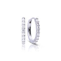 Diamonfire Medium Claw Set Zirconia Hoop Earrings