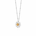 English Daisy Bobble Necklace Sterling Silver