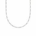 Fine Figaro Chain Necklace Sterling Silver