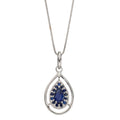 Elements Gold Cut Out Teardrop Pendant with Precious Stone