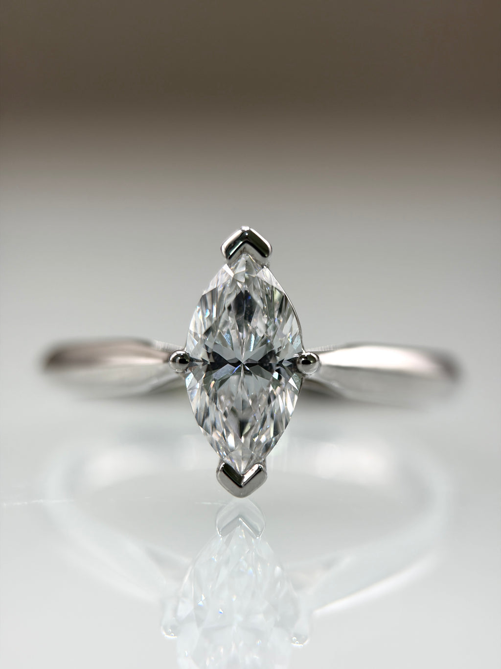 1ct Marquise Cut Lab Grown Diamond Engagement Ring in Platinum – Rue 5