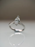 1ct Marquise Cut Lab Grown Diamond Engagement Ring in Platinum