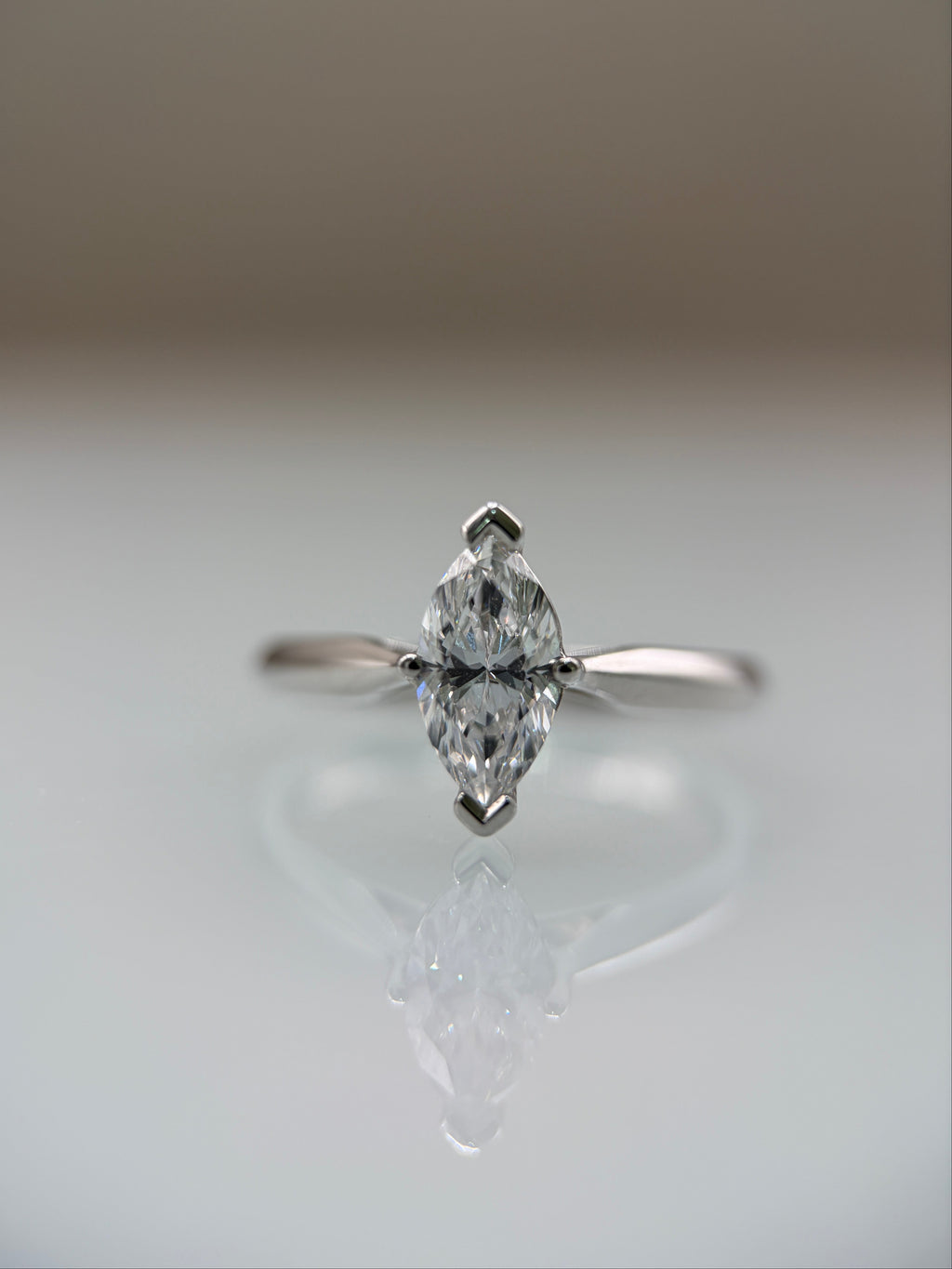 1ct Marquise Cut Lab Grown Diamond Engagement Ring in Platinum – Rue 5
