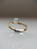 0.5ct Emerald-Cut Lab-Grown Diamond Solitaire Ring in 9ct Yellow Gold