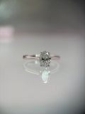 9ct White Gold 1ct Lab-Grown Oval Diamond Solitaire Engagement Ring