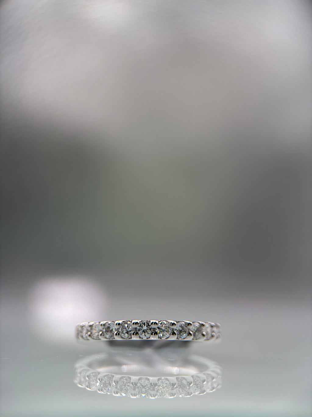 9ct White Gold 0.50ct Lab-Grown Diamond Half Eternity Ring | Wedding Band