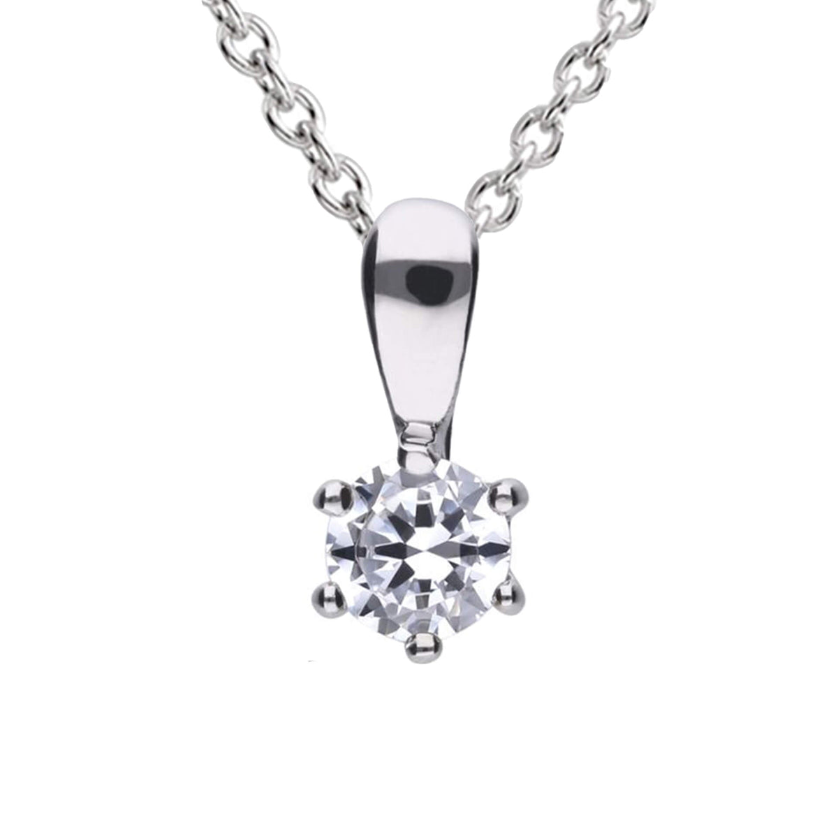 Diamonfire Six Claw Carat Pendant