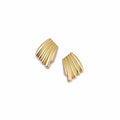 Polly Newman Mini Wave Stud Earrings 18ct Gold Plate