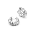 Shrimps Woven Huggie Hoop Earrings Sterling Silver